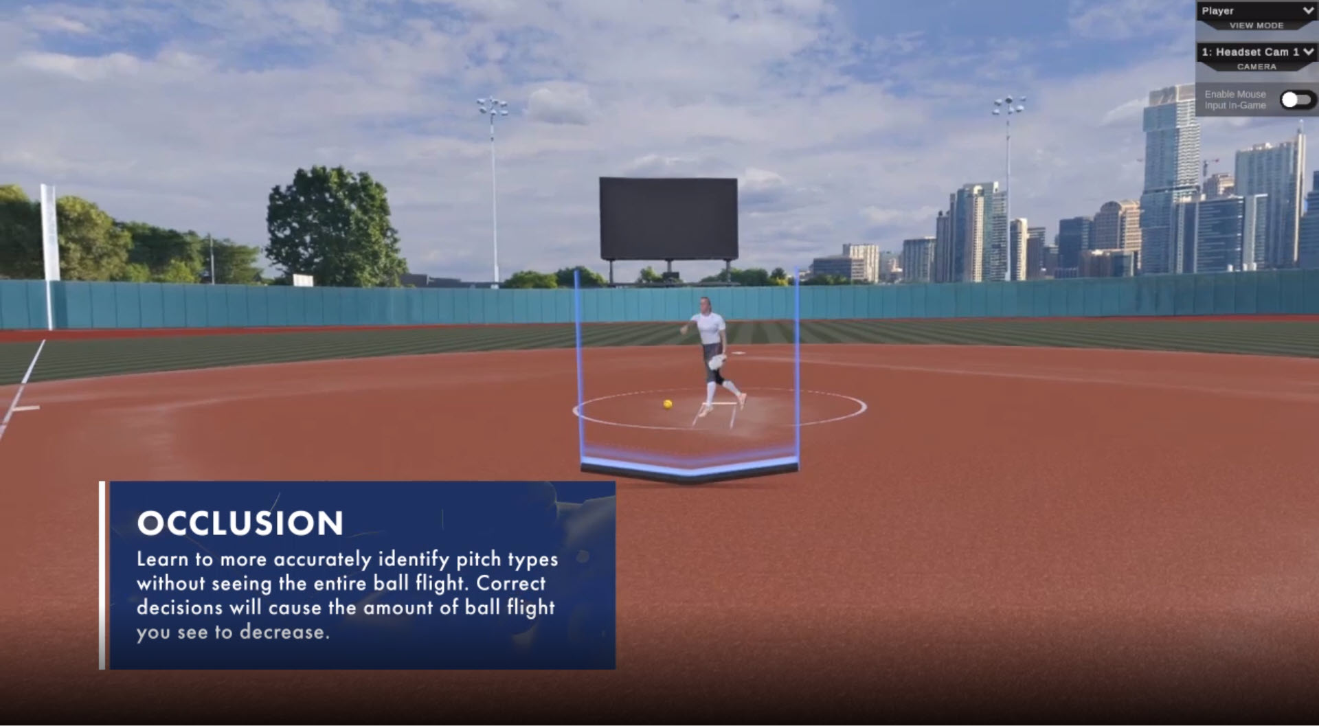 Virtual Reality Softball Pitching