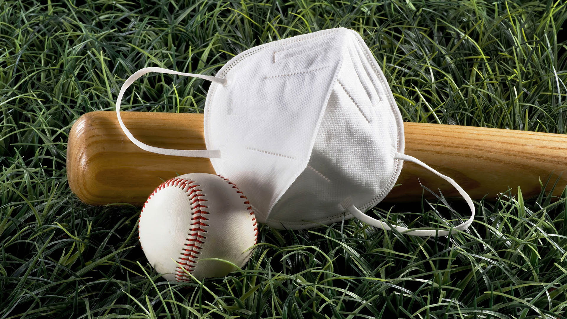 Baseball, Bat, and Facemask