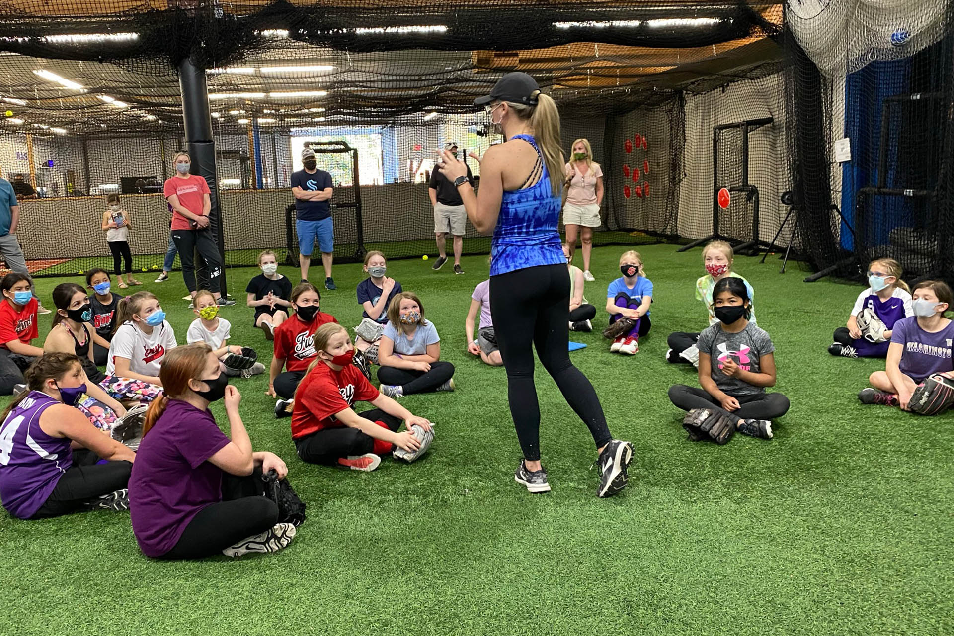 Coach Danielle Orvella Teaches Pitching Clinic