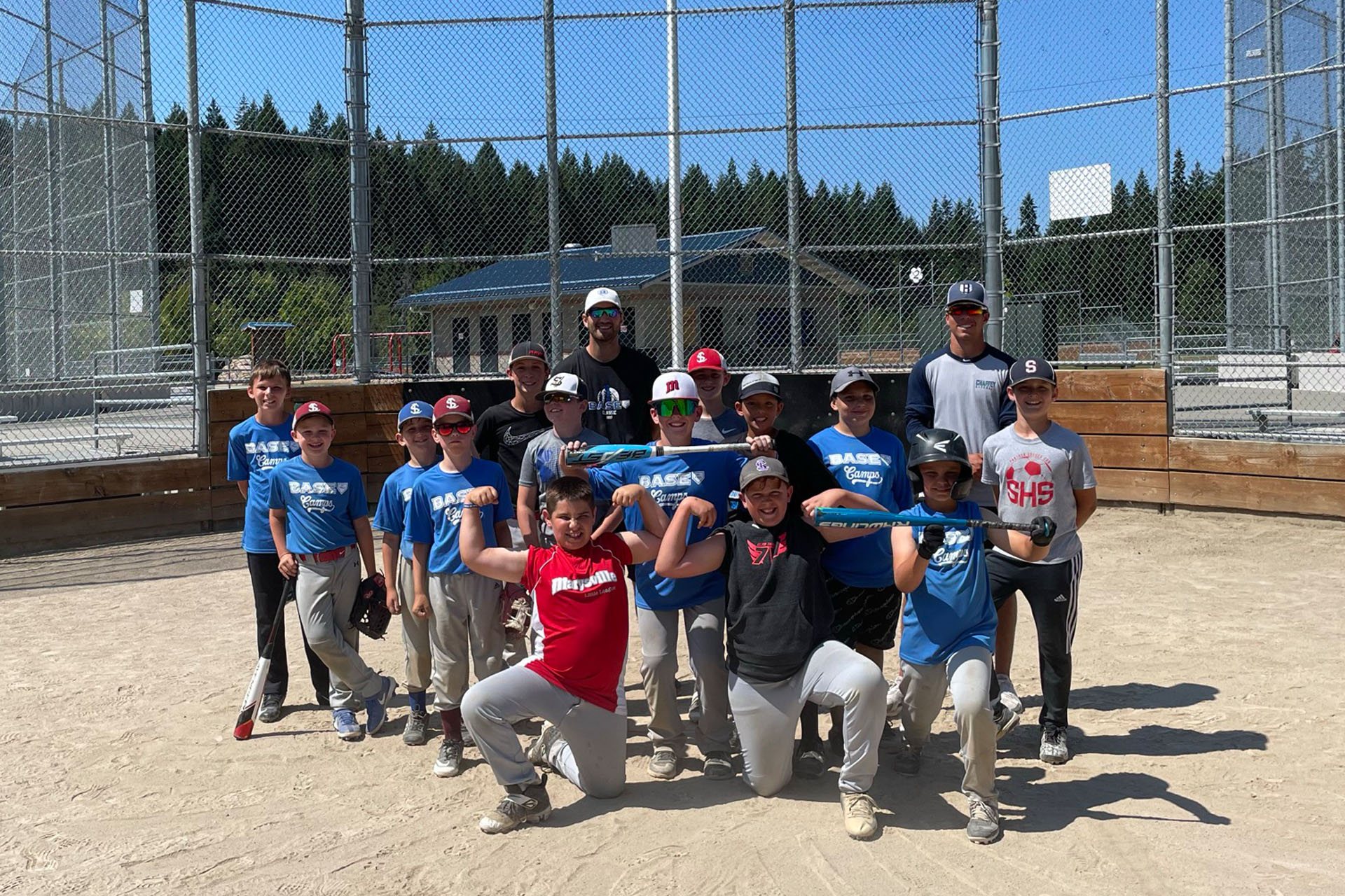 Group Photo at Baseball Summer Camp 2021