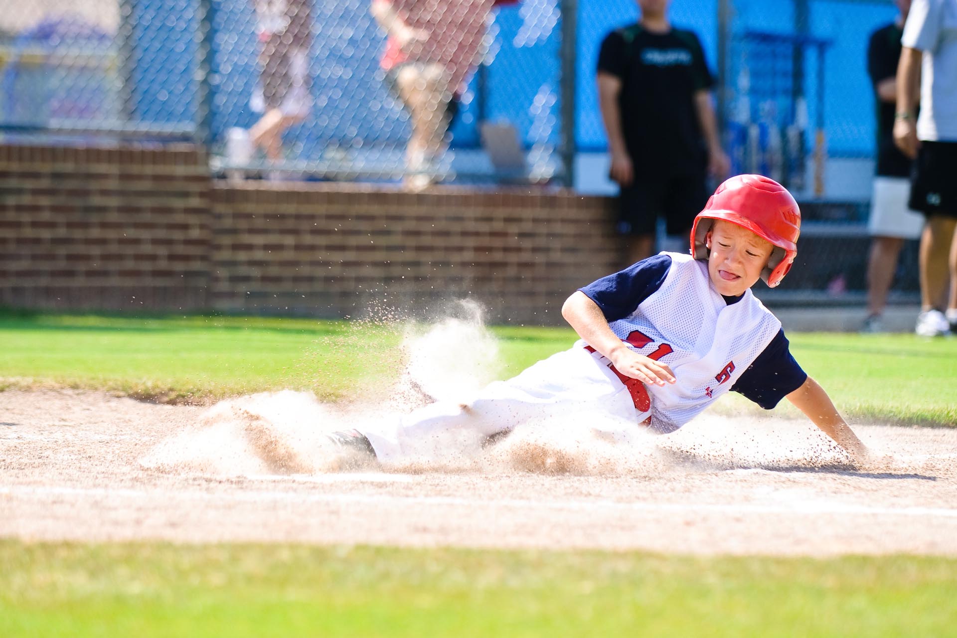 Boy Sliding Into Home