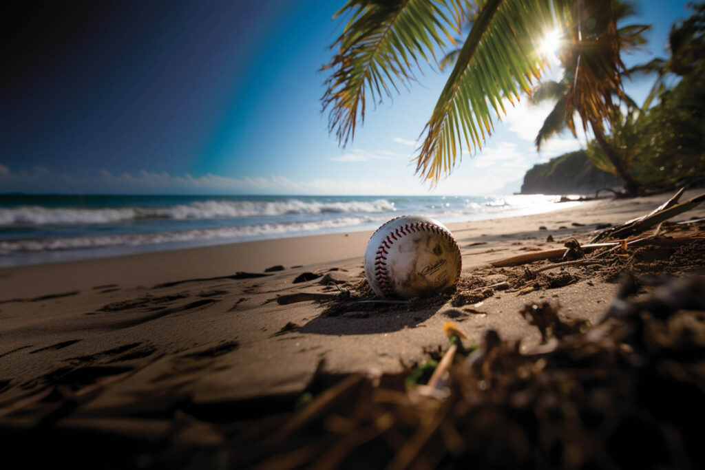 Baseball on a Hawaiian Beach