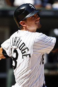 Brent Lillibridge Watches His Hit with the Chicago White Sox