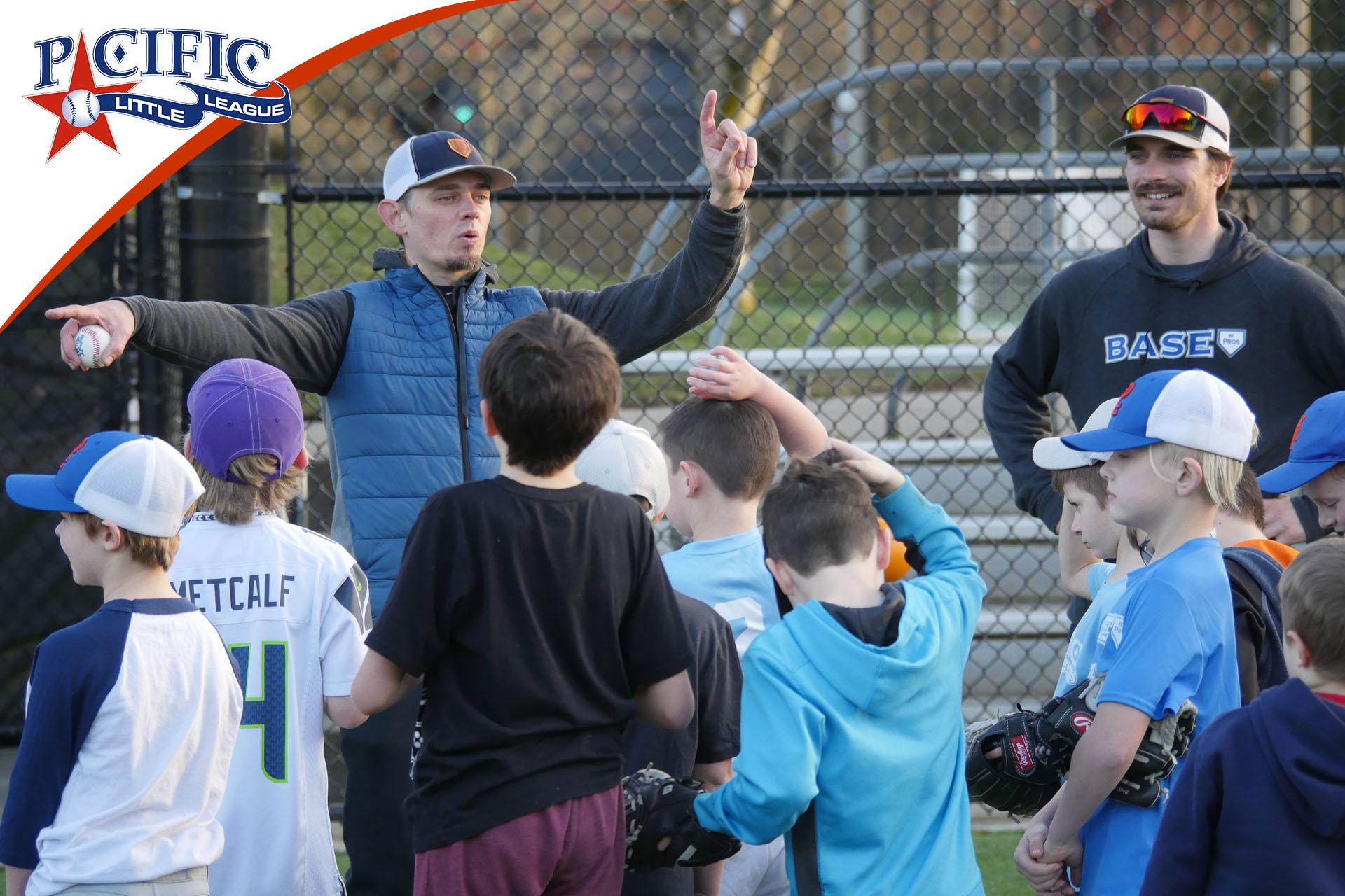 Coaches Lillibridge and Larson Work with Pacific Little League Players on March 16, 2022